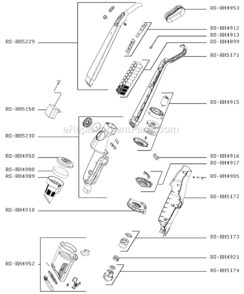 Part Location Diagram of RS-RH4912 Rowenta Electronic Board
