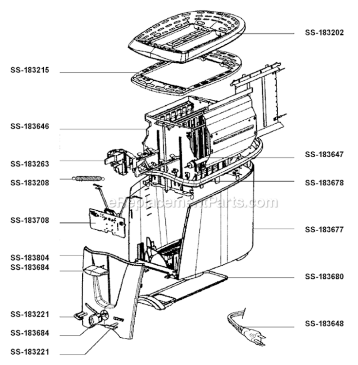 Page A Diagram and Parts List for TO812  Rowenta Toaster