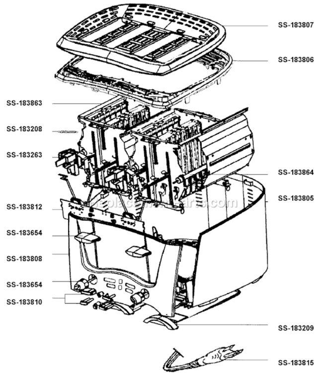 Page A Diagram and Parts List for TO900  Rowenta Toaster