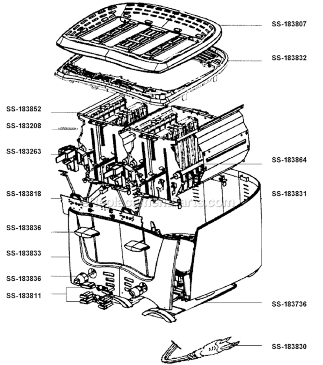Page A Diagram and Parts List for TO918  Rowenta Toaster