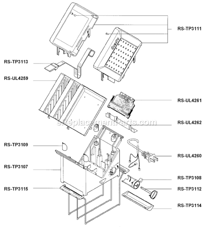 Page A Diagram and Parts List for TP902  Rowenta Toaster