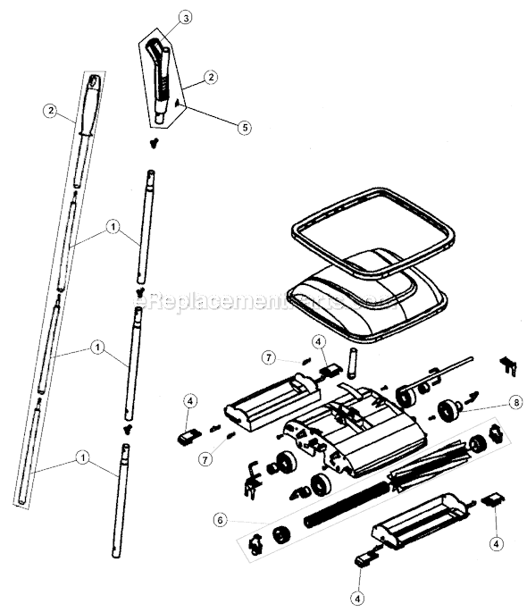 Page A Diagram and Parts List for 090  Royal Upright Vacuum