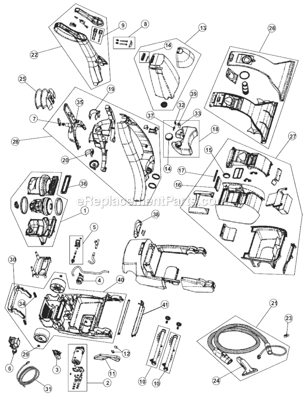 Page A Diagram and Parts List for RY7910  Royal Carpet Cleaner