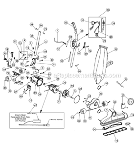 Page A Diagram and Parts List for 1059Z  Royal Upright Vacuum