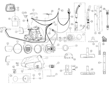 Page A Diagram and Parts List for 2103  Royal Upright Vacuum