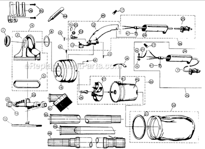 Page A Diagram and Parts List for 501  Royal Hand Vacuum