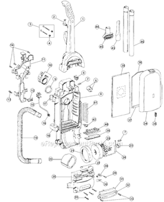 Part Location Diagram of H-36322035 Hoover Motor Mount-Large