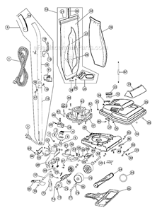 Part Location Diagram of H-41128007 Hoover Bag Clip and Spring