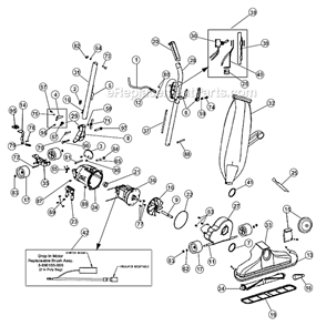 Page A Diagram and Parts List for CR5130 Z Royal Upright Vacuum