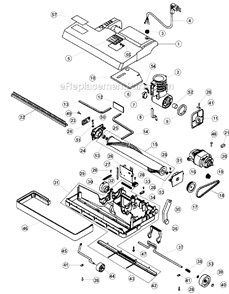 Page B Diagram and Parts List for RY5500  Royal Upright Vacuum