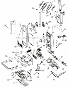 Page A Diagram and Parts List for RY7400  Royal Upright Vacuum