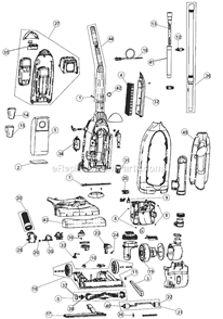 Page A Diagram and Parts List for RY7500  Royal Upright Vacuum