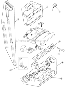 Page A Diagram and Parts List for RY8447  Royal Upright Vacuum