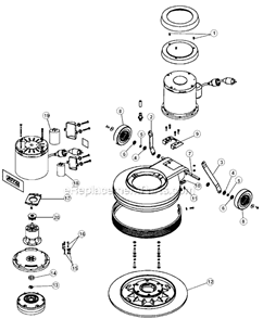 Page B Diagram and Parts List for RYC200  Royal Polisher Buffer