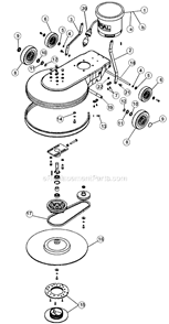 Page B Diagram and Parts List for RYC300  Royal Polisher Buffer
