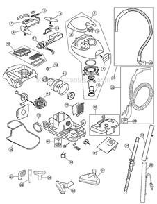 Page A Diagram and Parts List for SR30017  Royal Upright Vacuum