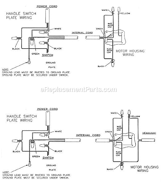 Page B Diagram and Parts List for UR38100  Royal Upright Vacuum
