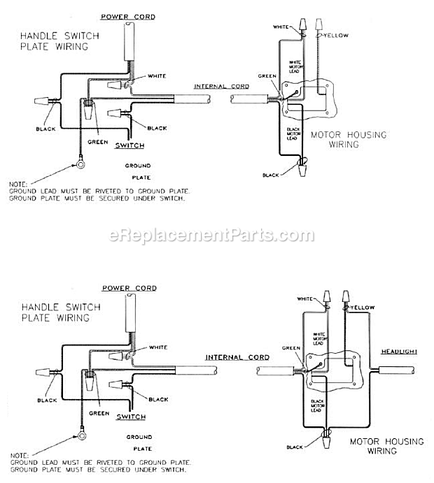 Page B Diagram and Parts List for UR38300  Royal Upright Vacuum