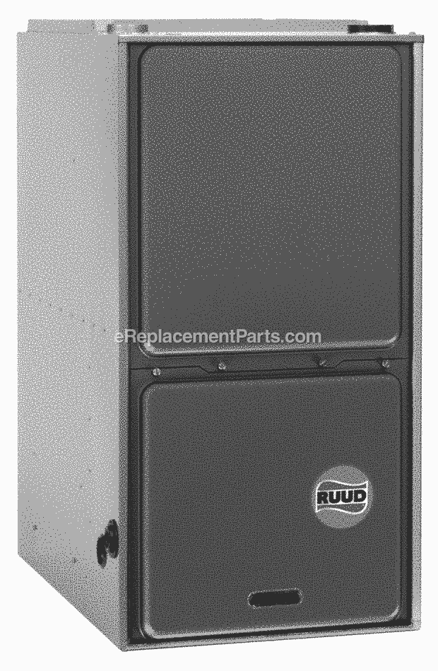 External View-U Diagram and Parts List for RGTS-12ERAJS320  Ruud Furnace
