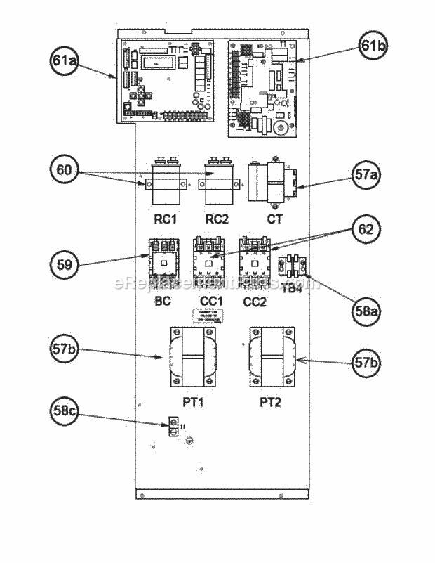 Control Box 072-151 Diagram and Parts List for RKNL-C073YM15E  Ruud Heater