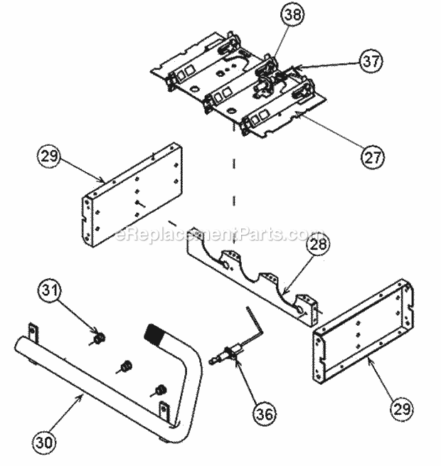 Burner Assembly Diagram and Parts List for UGPL-05EBMKA  Ruud Furnace