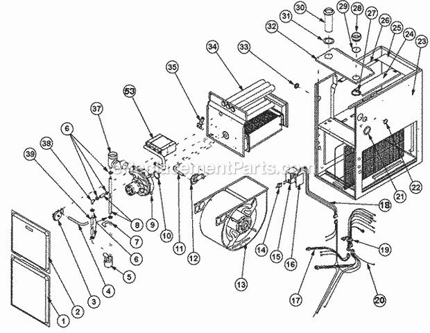 Exploded View Diagram and Parts List for UGRJ-06EMAEB  Ruud Furnace