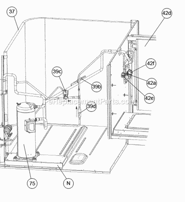 Reheat Diagram and Parts List for RACDZR090ACA000AABC1  Ruud Air Conditioner