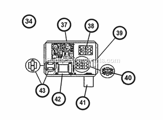 Control Box Diagram and Parts List for RKPN-A060DK13EAJA  Ruud Heater