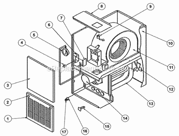 Exploded View Diagram and Parts List for UGLJ-07EAMGR  Ruud Furnace