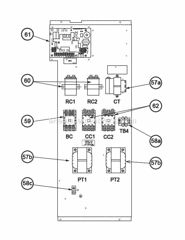 Control Box 072-151 Diagram and Parts List for RKNL-B073YM15EBGF  Ruud Heater