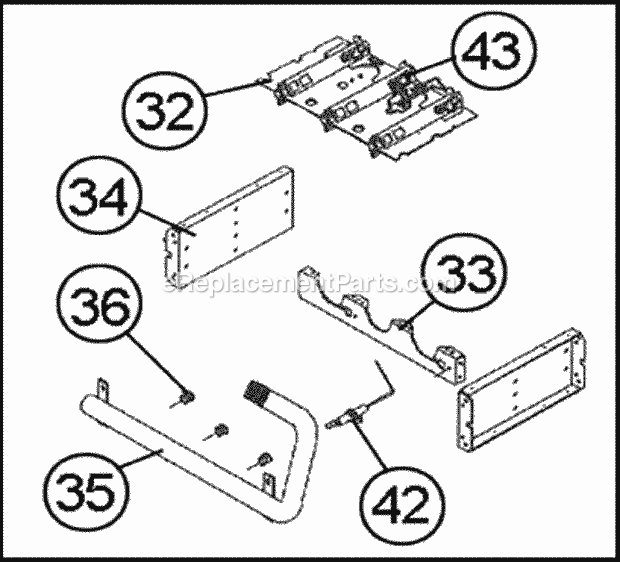 Burner Assembly Diagram and Parts List for UGLN-07EAMGR  Ruud Furnace