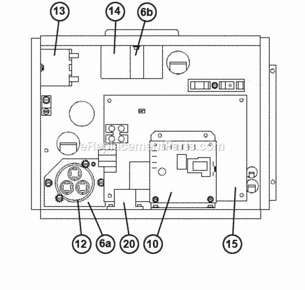 Control Box Assembly (Jez) Diagram and Parts List for UPPL-030JAZ  Ruud Heater