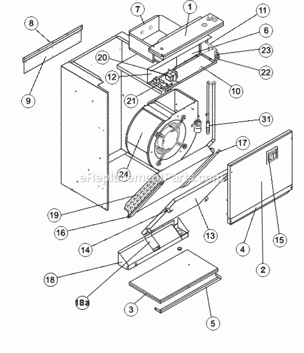 Exploded View 018-024 Diagram and Parts List for RHAL-FR24PJB05A417  Ruud Air Conditioner