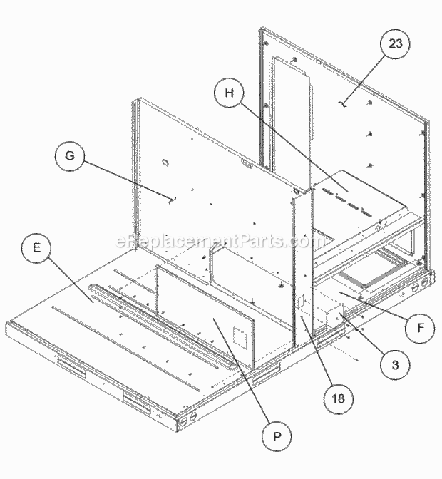Interior - Rear Diagram and Parts List for RACDZR090ACA000AABC1  Ruud Air Conditioner