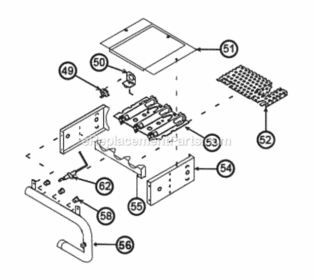 Burner Assembly Diagram and Parts List for 90RJ06EES01  Ruud Furnace