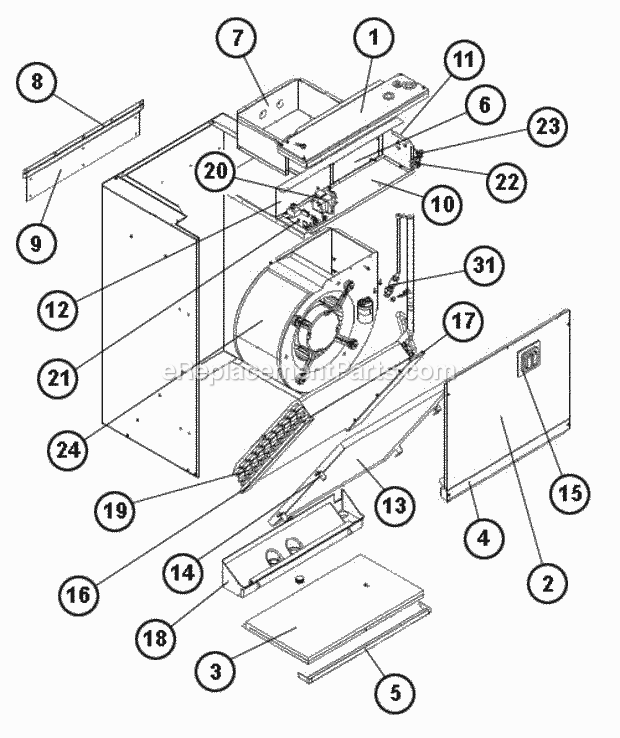 Exploded View 18sp-24sp Diagram and Parts List for RF1P1821SPANJAN00417  Ruud Air Conditioner
