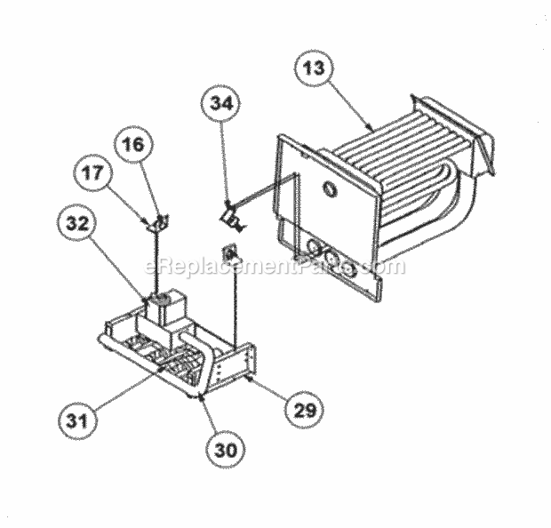 Burner And Manifold Group Diagram and Parts List for 80LJ07EBR01  Ruud Furnace