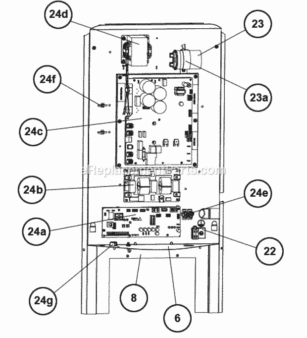 Control Box Diagram and Parts List for UP1760AJVCA  Ruud Heater
