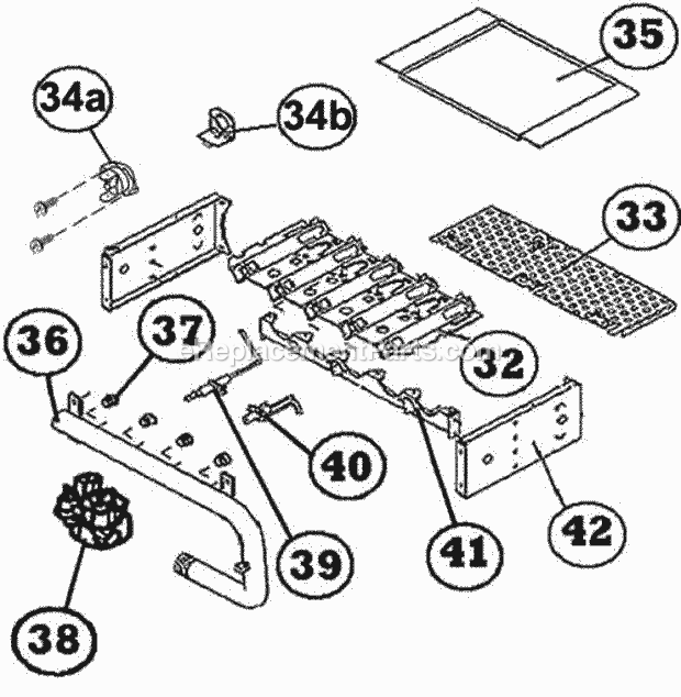 Burner Assembly Diagram and Parts List for UGRB-07EMAES  Ruud Furnace
