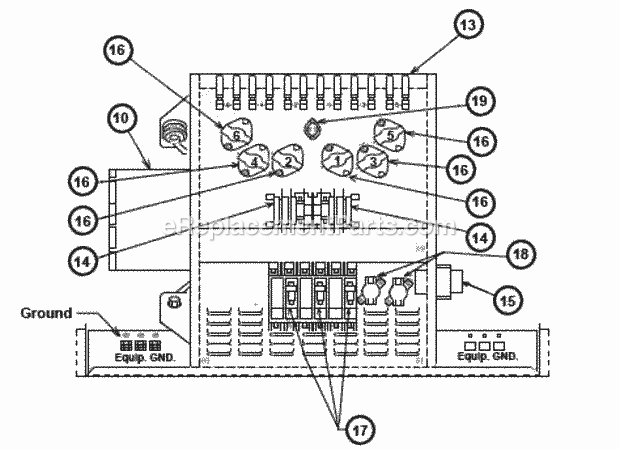 Electrical Assembly Diagram and Parts List for RBHP-21J06SH2  Ruud Air Conditioner