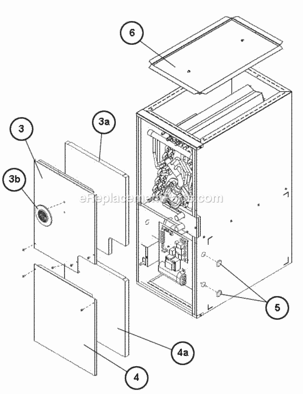 Door Assembly Diagram and Parts List for RW1T06A3617NAA  Ruud Air Conditioner
