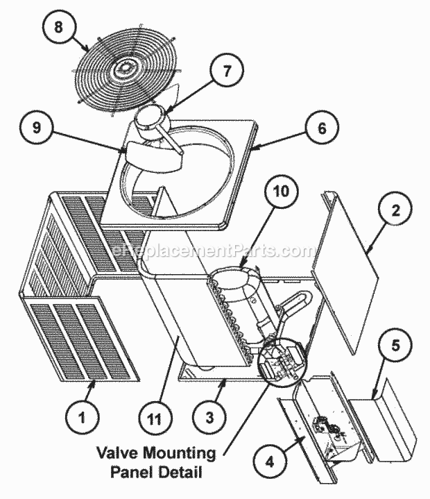 Exploded View Diagram and Parts List for 13PJA36A01  Ruud Heater