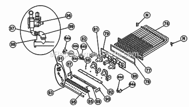 Heat Exchanger Assembly 180 240 Diagram and Parts List for RKMB-A240YL40E  Ruud Heater
