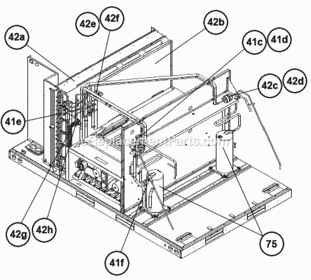 Reheat Circuit Assembly 090-151 Diagram and Parts List for RKNL-G300DL30E  Ruud Heater