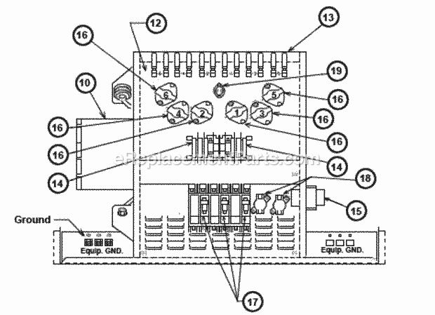 Electrical Assembly Diagram and Parts List for UBHK-24J00NFA  Ruud Air Conditioner