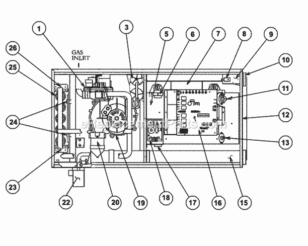 Exploded View Diagram and Parts List for UGJD-12ERCMS278  Ruud Furnace