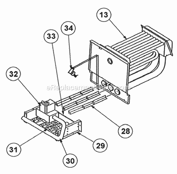 Heat Exchanger Assembly Diagram and Parts List for UGLJ-07EAMGR  Ruud Furnace