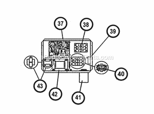 Control Box Diagram and Parts List for RKNL-A036DK08EAJF  Ruud Heater