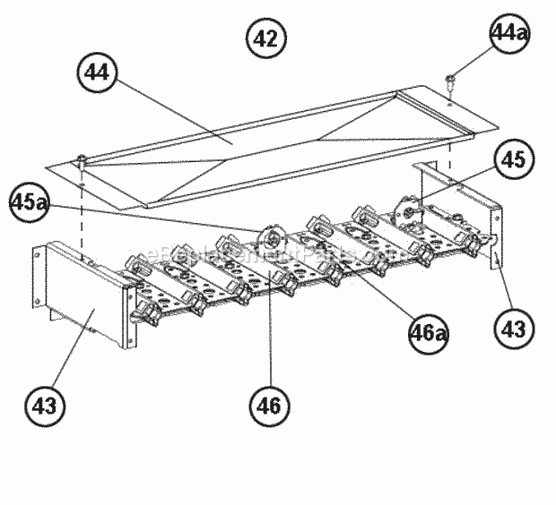 Burner Assembly (2) Diagram and Parts List for R95TA1151524MSA  Ruud Furnace