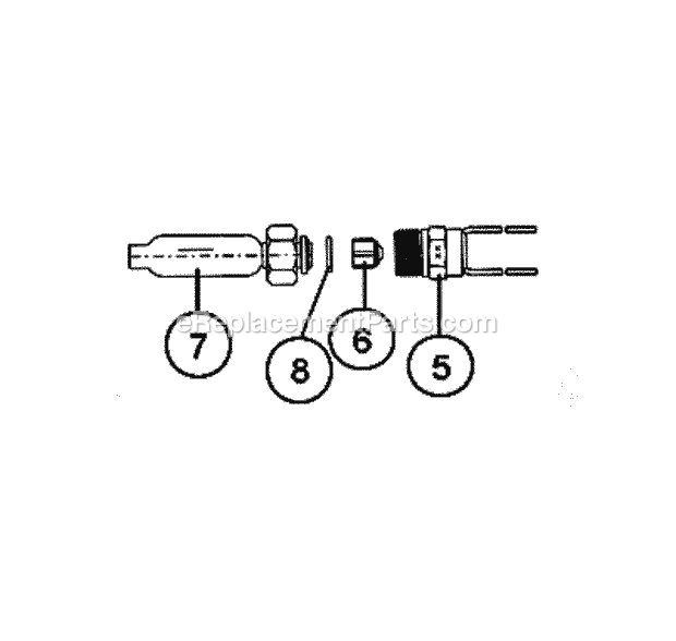 Flow Check Piston Assemby Diagram and Parts List for RCGA-37A1AS21  Ruud Air Conditioner